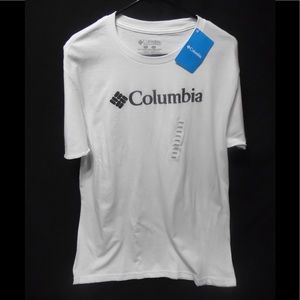 Columbia Plain White Tee Large New